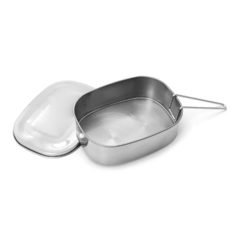 Нержавеющая сталь Портативный Ланч-бокс Bento контейнер для еды пикника Кемпинг