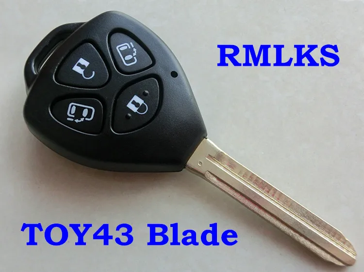 RMLKS новый корпус ключа с 2/3/4 кнопками подходит для Toyota Camry Corolla RAV4 Yaris Venza Matrix Scion