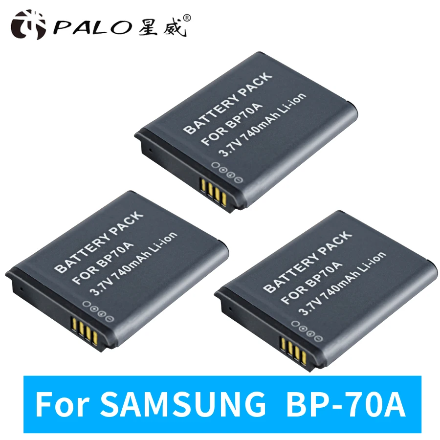 3 шт. BP 70A EA BP70A IA IABP70A Батарея для SAMSUNG AQ100 DV150F ES65 ES67 ES70 ES71 ES73 ES74 ES75 ES80 MV800|Цифровые