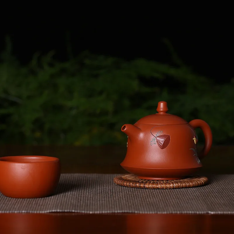 Чайный сервиз dahongpao плоские пустые горшки чистая ручная роспись глиняный горшок
