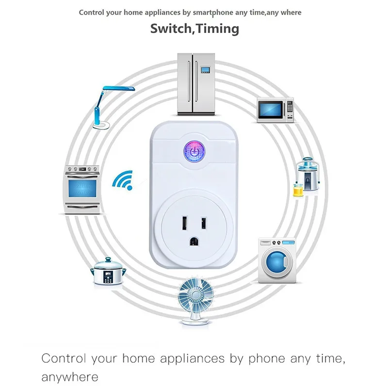 Умная розетка с Wi Fi выключатель дистанционным управлением работает Google Home