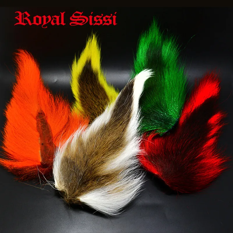 

5colors LARGE NORTHERN BUCKTAILs long strand dyed bucktail hair fly tying material for long streamers, deceivers, clousers, jigs