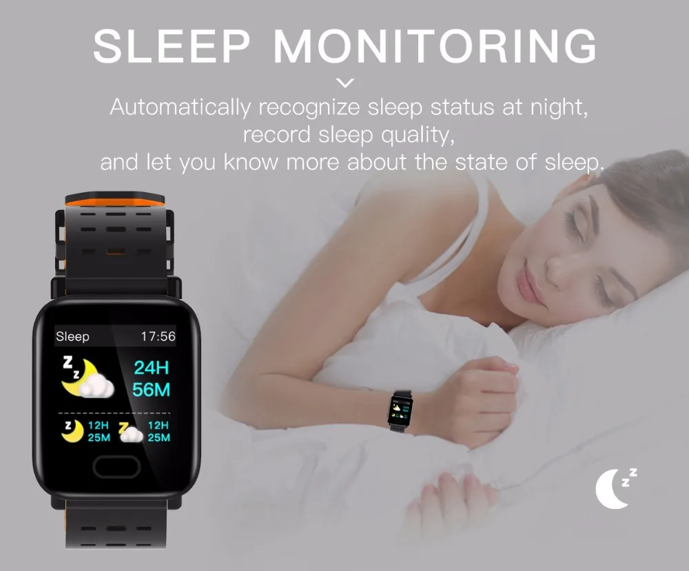 A6 умные часы кровяное Давление Фитнес трекером Smartwatch С Водонепроницаемый