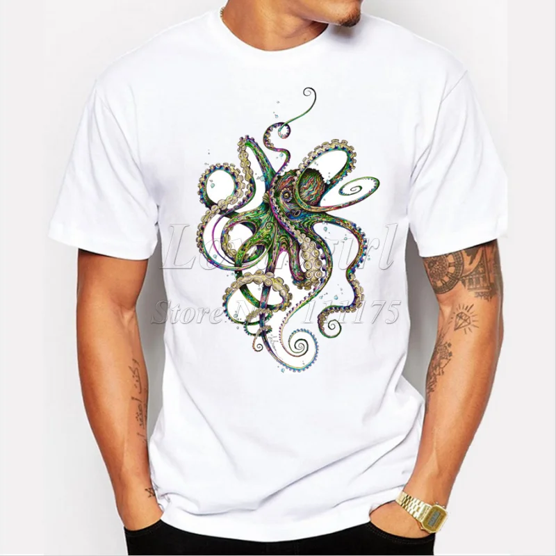 Новинка 2019 Мужская модная футболка с коротким рукавом и принтом психоделии