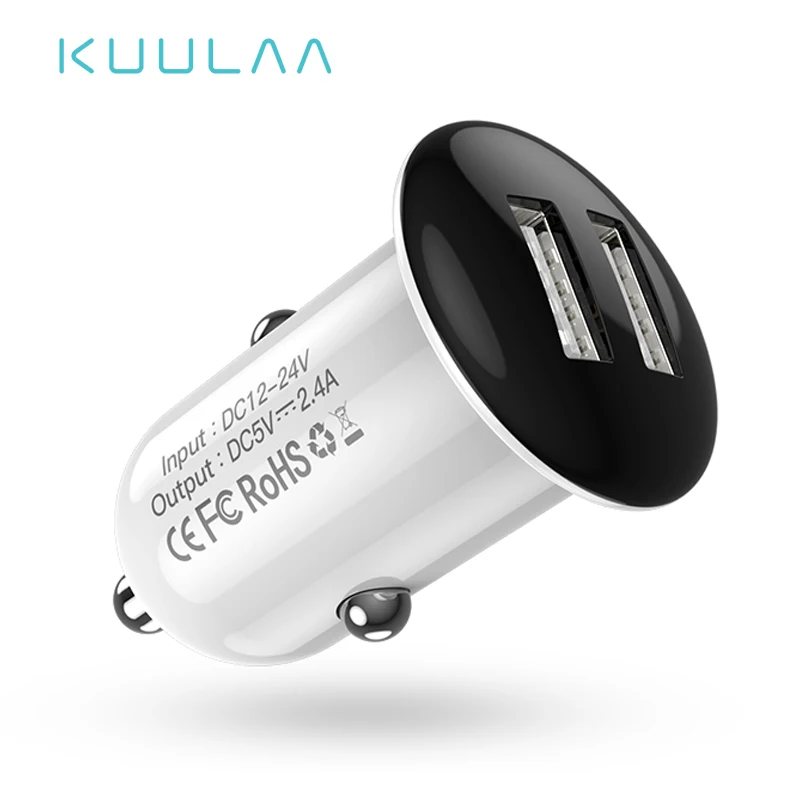 KUULAA USB Автомобильное зарядное устройство mi ni двойной для Xiaomi красный