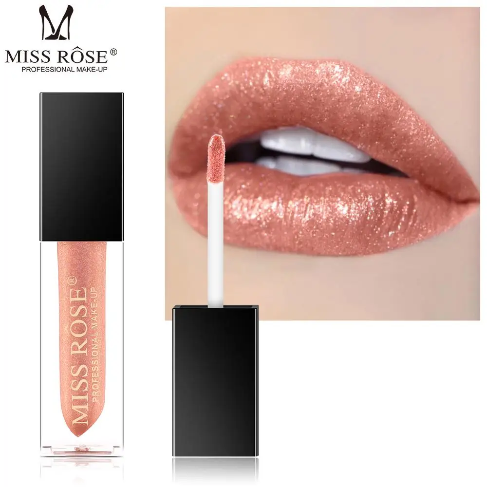 Miss rose Алмазный Блеск для губ Крем Золотой Серебряный тыквенный розовый пигмент