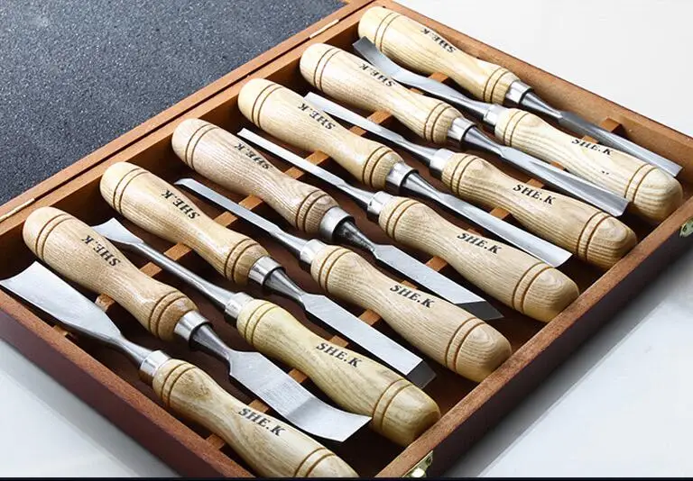 Деревянный набор инструментов для резки 12 шт./компл. резьбы по дереву Ножи корень