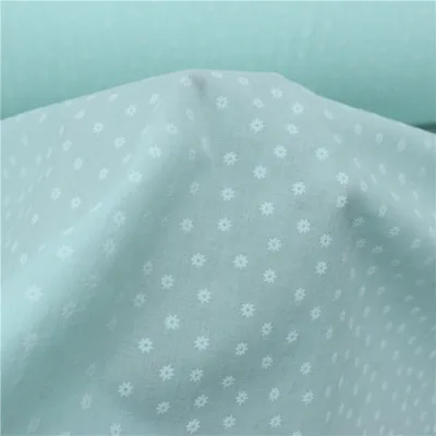 CC355 White flower 100*140cm Cotton Crepe Fabric Wear Gauze Printing Seersucker Pants Mosquito Pajamas Fabric D30 - Цвет: CC355