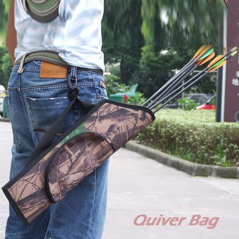 Archery competition back simple waist slung hunting bag Outdoor practice archery quiver Camouflage | Спорт и развлечения