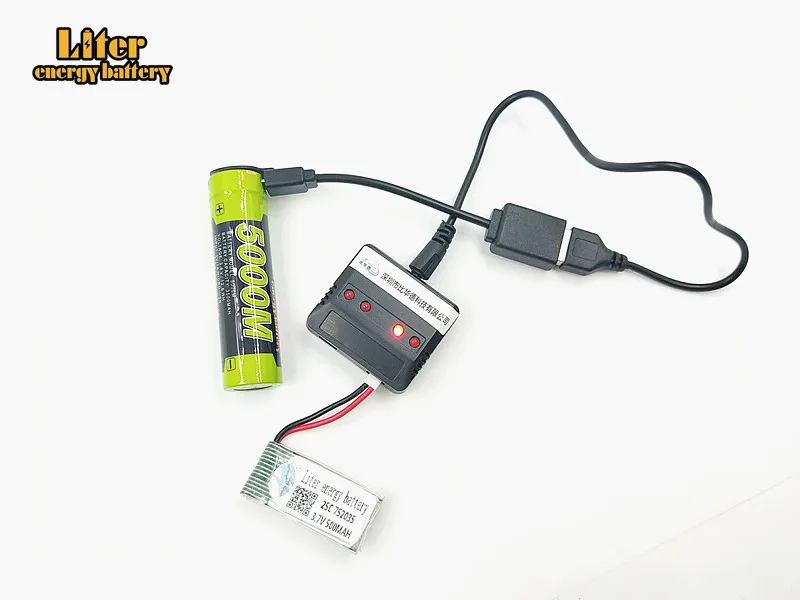 Вертолетный аккумулятор X4 F180 JXD385 rc липо 3 7 в 500 мАч 752035 с зарядным устройством 5 1