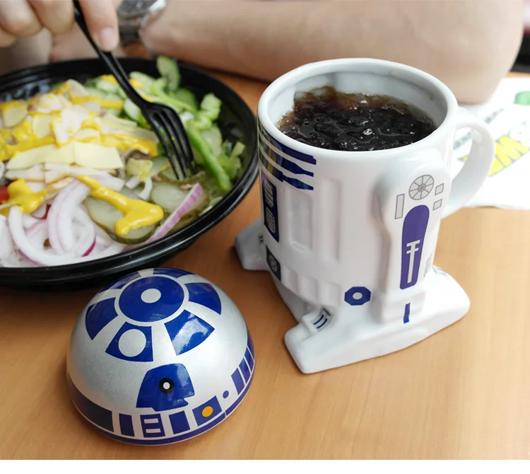 Фильм Звездные войны Робот R2-D2 мультфильм 3D Керамическая кофейная кружка Коллекция подарков на день рождения Прямая поставка