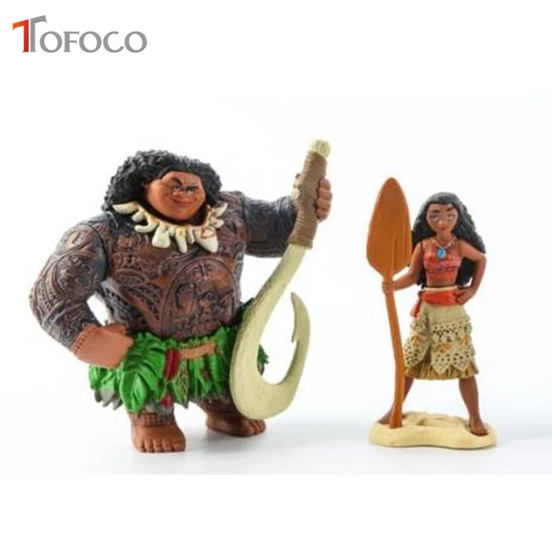 TOFOCO 5 шт./компл. принцесса Моана фигурка Мауи Heihei Waialik главный Tui кукла модель