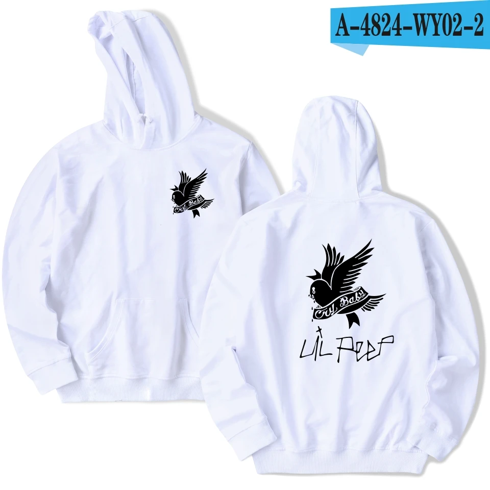white Новинка Lil Peep розовые толстовки мужские/женские осенние модные свитшоты крутая флисовая свободная толстовка с принтом Lil Peep толстовки Homme - Цвет: white