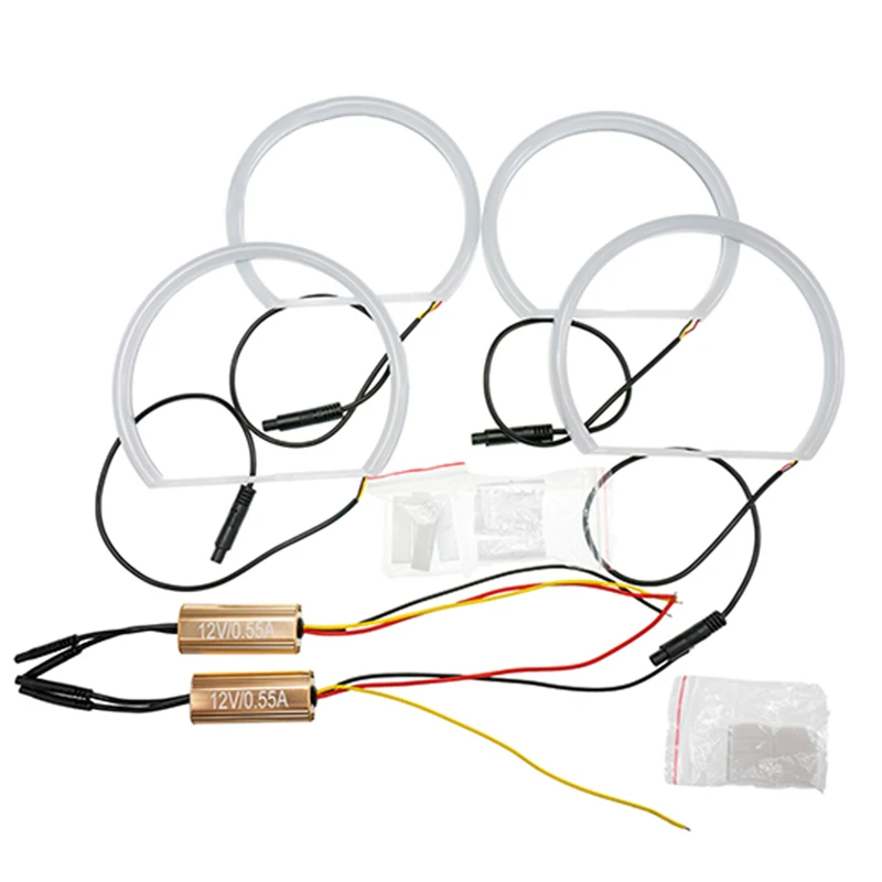 Двухцветные автомобильные ангельские глазки хлопковые огни гало светодиодный