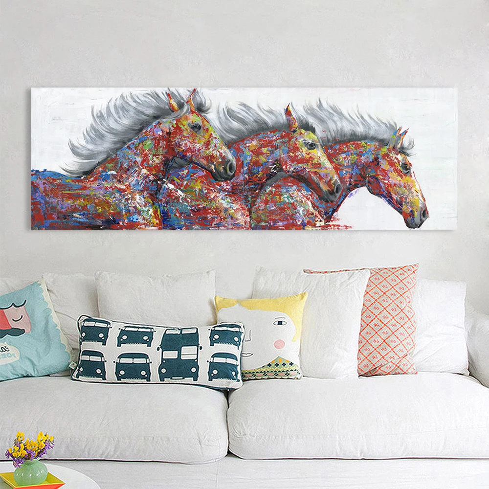 Настенная картина HDARTISAN на холсте с животными плакат принты рисунок Бегущих