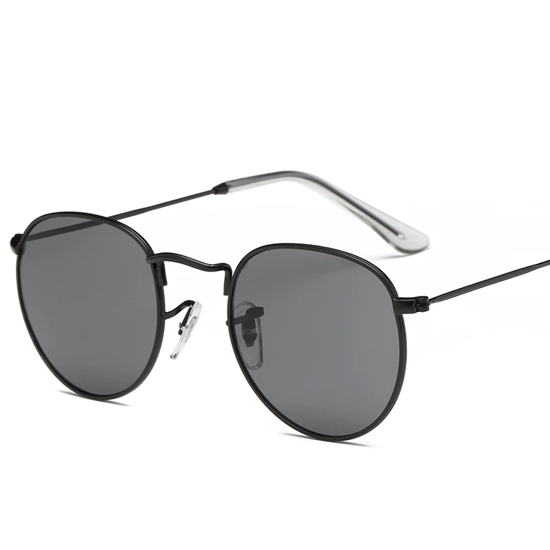 

Pink classic Round Sunglasses Women men female brand Metal Frames Mirror Lenses Sun Glasses For women retro Male retro de sol