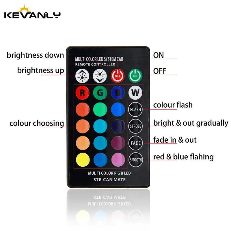 Цветная (RGB) светодиодный T10 W5W 194 168 5050 SMD Купол автомобилей чтение светильник Клин