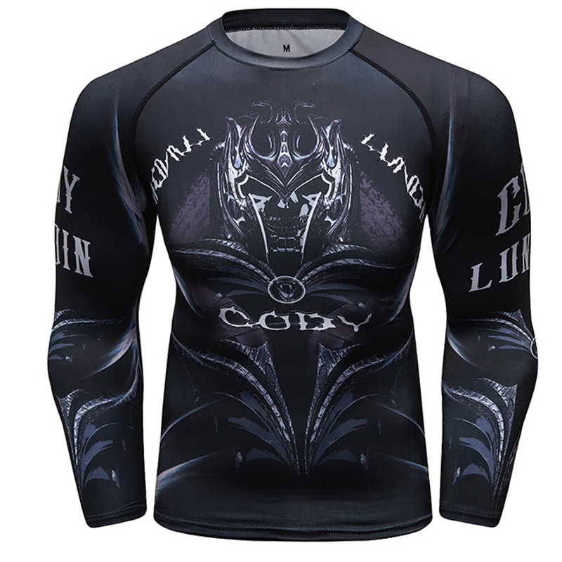 Mma Rashguard Муай Тай спортивная футболка с длинным рукавом быстросохнущая потливая