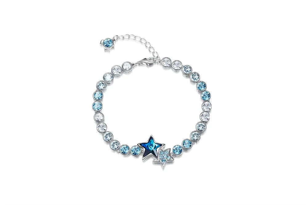 Panda100 Подарочный браслет для женщин и девочек S925 чистый серебряный Swarovski с