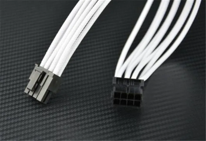 Премиум рукавами UL 1007 18AWG 8 Pin до 6 + 2 PCI-E папа-мама удлинитель питания-белый |