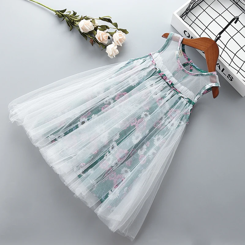 0-6 years High quality girl dress 2019 summer new fashion casual flower kid children formal party birthday princess | Детская одежда и