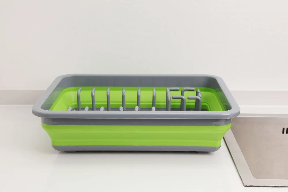 Складная DIY силиконовая стойка для посуды кухонная хранения подставка тарелок