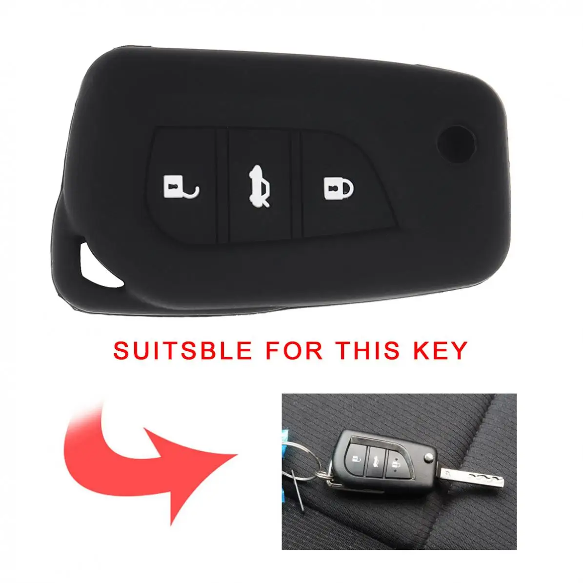 3 кнопки силиконовый чехол для дистанционного ключа от машины протектор