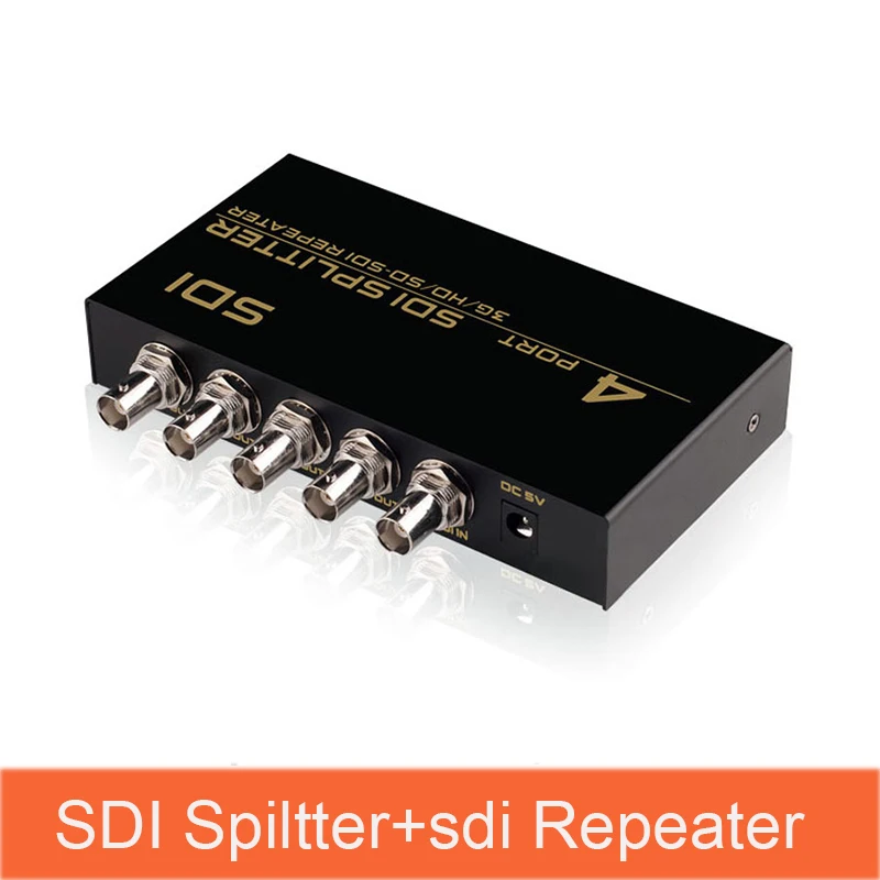 SDI Splitter 1 in 4 out multimedia Split SDI Extender Adapter Support 1080P TV Video For Projector Monitor Camera SDI-104