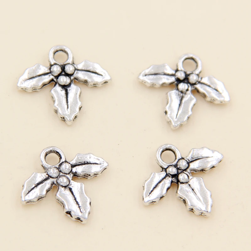 

Wholesale 70pcs Tibetan Silver Coconut Leaf Charms Pendants 14x12.5mm
