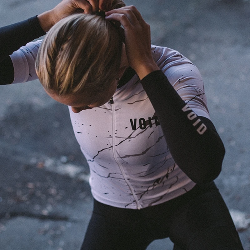 VOID cycling suit White cycling jersey and black shorts MTB cycle sets Women classic Sport shirt Rennrad tragen Breathable