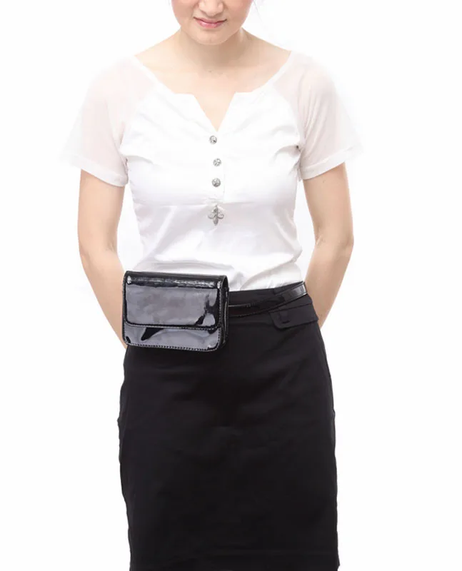 Новая женская поясная сумка celular Fashion PU кожаный поясной ремень мини-кошелек для