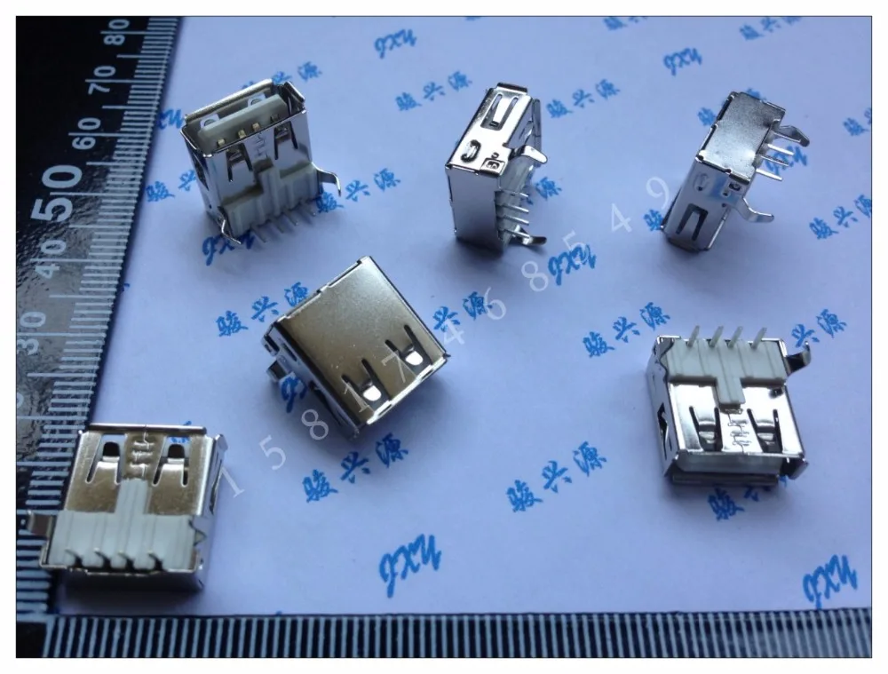 [VK] USB гнездовой гнездо игла для изгиба 90 градусов тип A материнская полностью