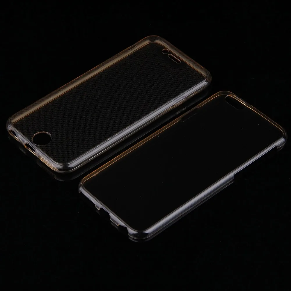 Чехол для iPhone 6 plus чехол с полным покрытием прозрачный ТПУ силиконовый гибкий