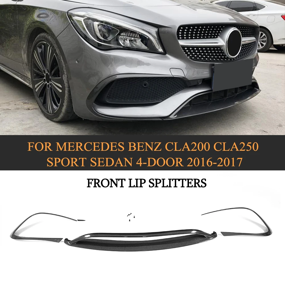 Передний спойлер для автомобиля из углеродного волокна защита губ Mercedes Benz CLA Class