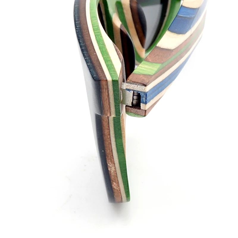 

BOBO BIRD Brand 100% Nature Wooden Color Stripe Frame Sunglasses Women Man Polarized Steampunk Sun Glasses Dropshipping OEM