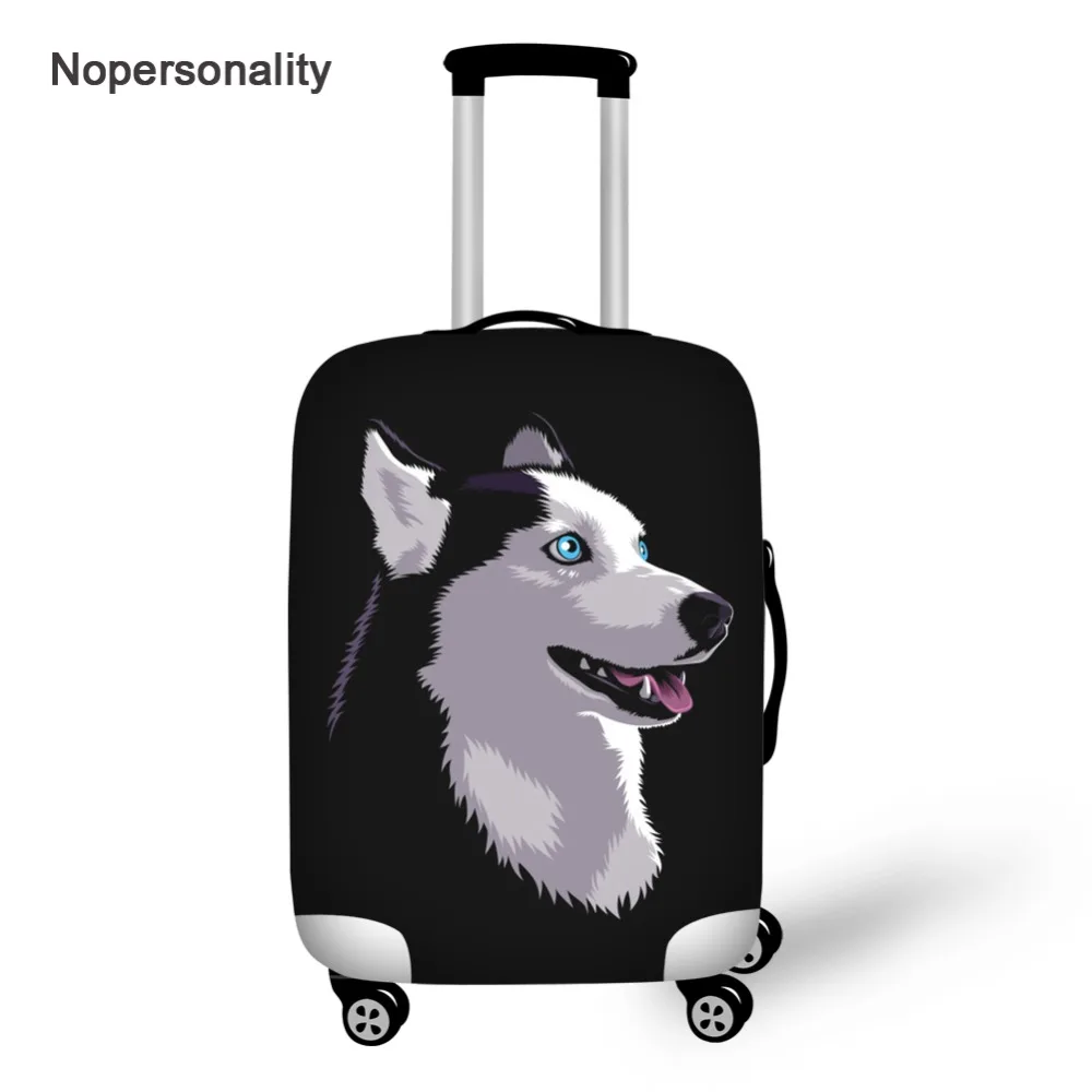 

Nopersonality Elastic Husky Print Travel Luggage Cover,Cute Waterproof Travel Suitcase Cover Zipper 18-32inch Baggage Cover