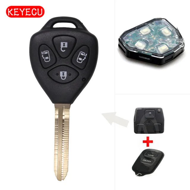 Встроенный 4 кнопочный чип Keyecu 314 3 МГц 4D67 для Toyota Alphard G 2001 2002 2003 2004 P/N:89070 58260|Ключ от