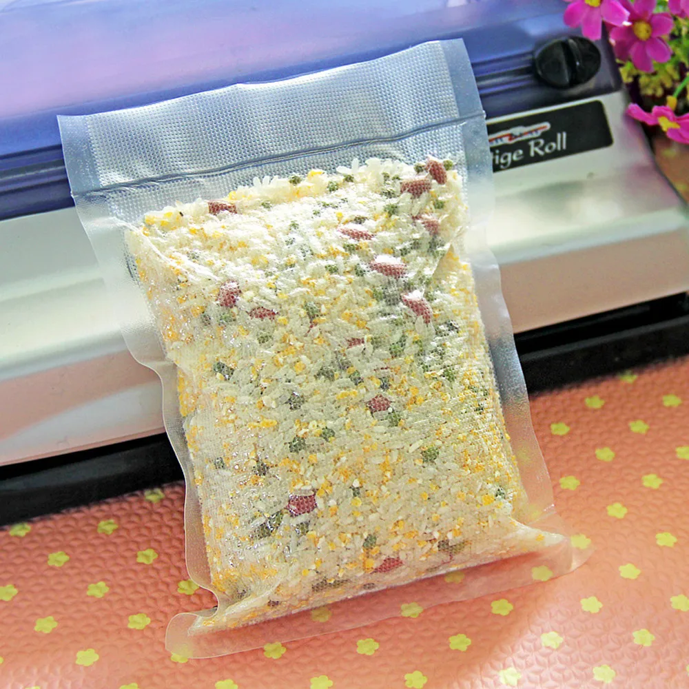 

Clear Nylon Plastic Vacuum Package Bag Open Top Heat Sealable Food Preservation Pouches for Frozen Food Meats Hot Dog Protection