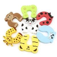 7pcslot protection baby safety cute animal security door stopper baby card lock newborn care child finger protector