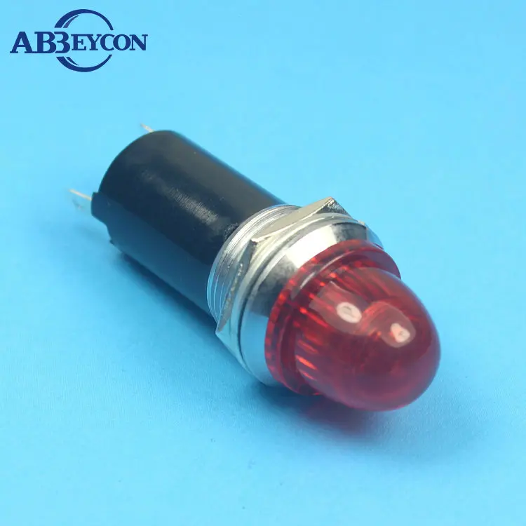 ZS57 red button 2pin 5mm 16mm Dia pilot light indiactor light