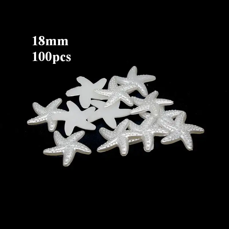 18mm Блестящий 100 шт./лот белый снежный цветок Форма скрапбук искусственный жемчуг бусины швейные пуговицы DIY Материал фурнитура BV104 - Цвет: 18mm