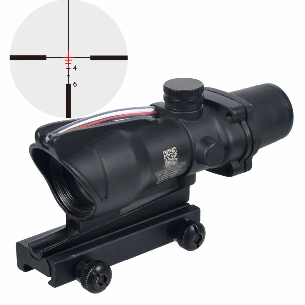 Охотничий прицел BDC ACOG 4X32 оптика из настоящего волокна красный зеленый с