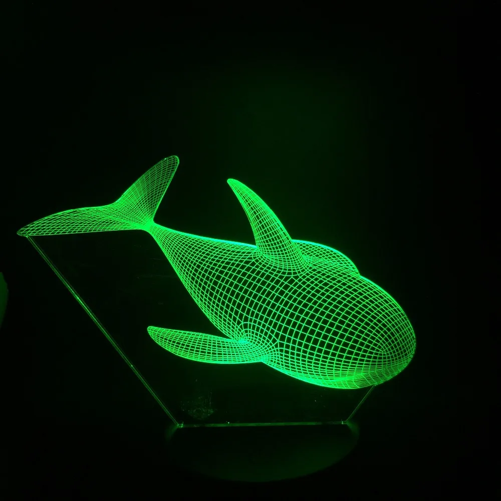 Милый КИТ 3D светодиодный светильник с животными Новинка Ночной Veilleuse игрушки на