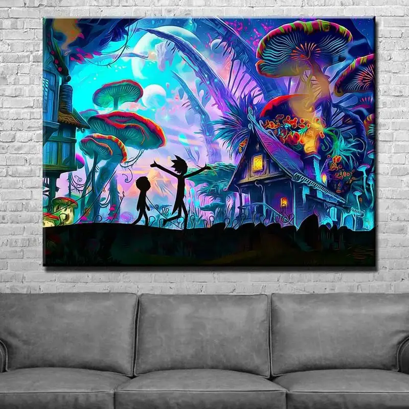 JIE DO ART Дональд Дак мультфильм фильм, HD Холст Картина из 5 частей гостиная спальня, фреска, Рисунок живопись