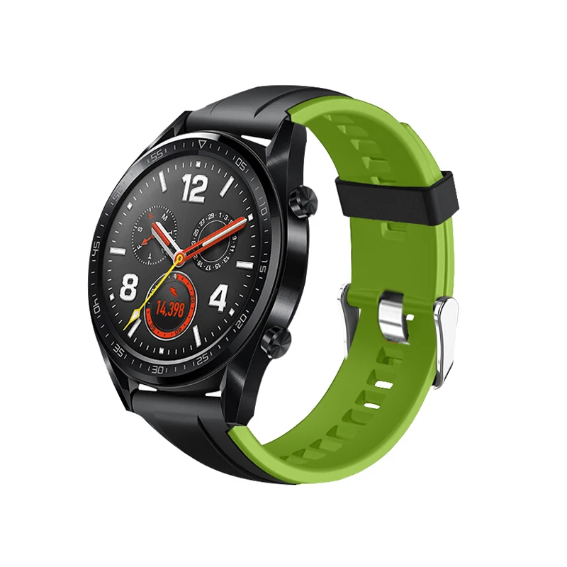 Двухцветный ремешок для наручных часов Huawei Watch GT Active/элегантный спортивный Honor watch