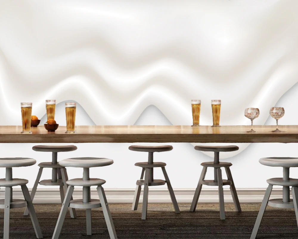 Custom 3D papel de parede Liquid creamy white texture for murals living room cafe bar KTV backdrop home decor wallpaper | Обустройство
