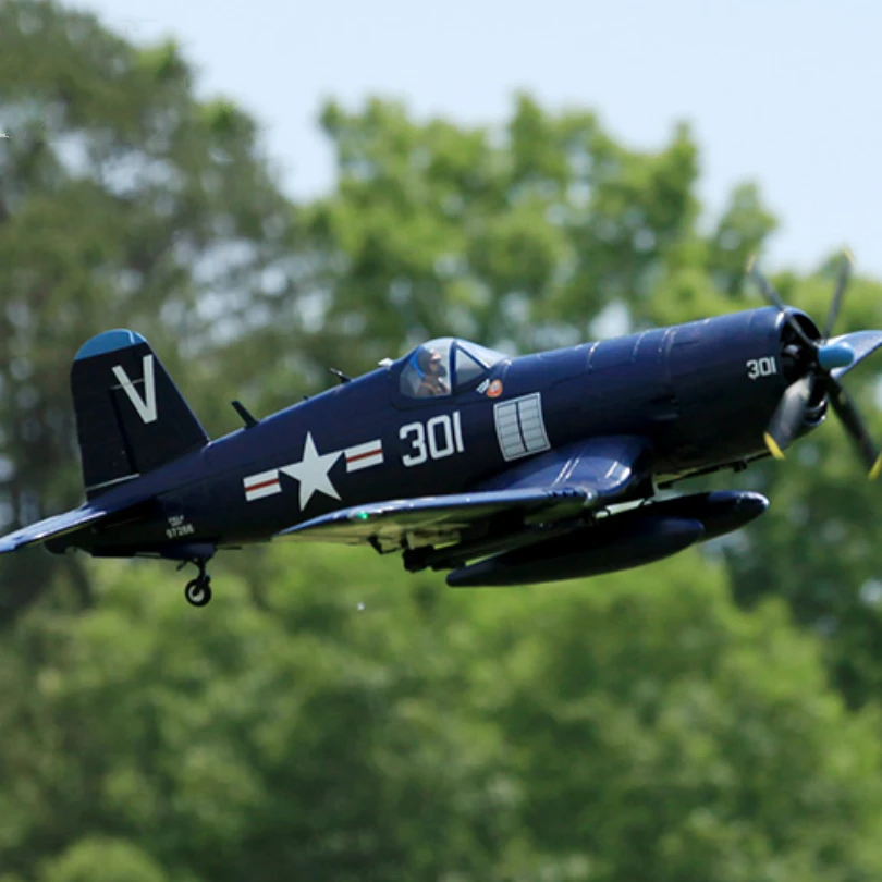 FMS 1400 мм 1 4 м F4U Corsir Blue 6CH с откидными щитками PNP RC самолет Gaint Warbird радиоуправление
