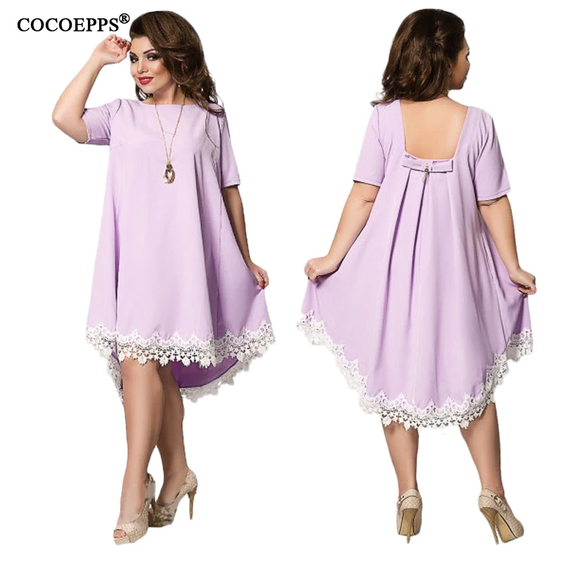 COCOEPPS 2019 6XL большой Размеры женские кружевные платья элегантные большого размера