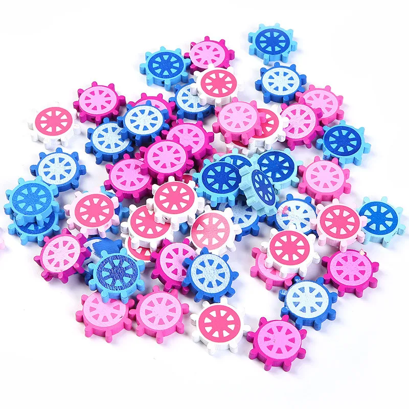 Бусины деревянные смешанных цветов для изготовления ювелирных изделий 10 шт./лот |