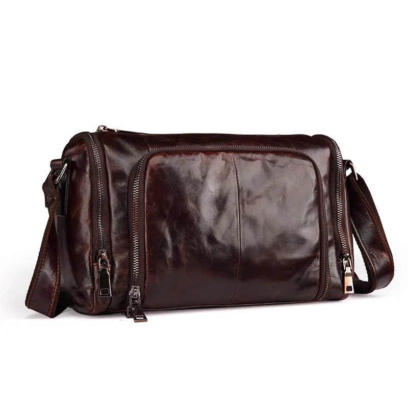 Кожаная сумка на плечо AETOO Мужская винтажная с воском деловая Повседневная |